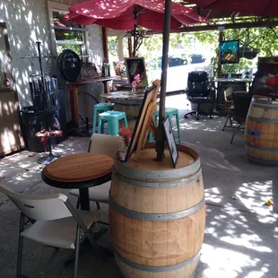 Shady tasting patio