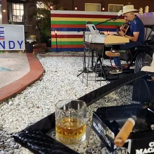 Live music in the back patio