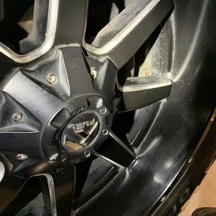 Rims obviously not detailed. It will take more than wiping with a rag, but they will clean up