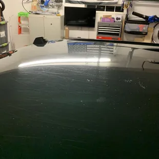 Roof wasn't touched with anything. No clay bar, no buffing, no wax, no polish, no ceramic coating