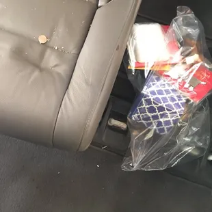 Didn't expect trash and personal items to be in the same bag.