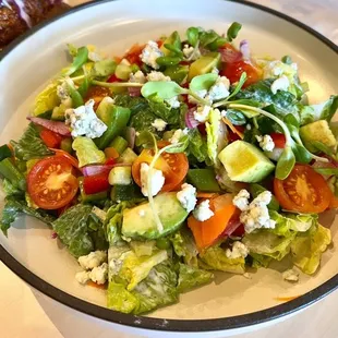 Chopped salad with Reyes blue cheese