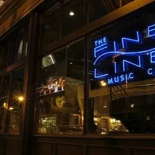 the outside of a fine line music cafe