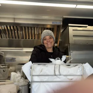 Megan rocking the front of the house