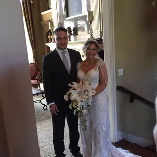 Custom suit for T.J. and wedding dress alterations for Ashly.