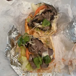 Absolute disaster steak and cheese