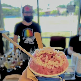 Natural flavor strawberry with a snow cap!