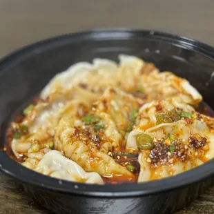 Dumpling in chili oil