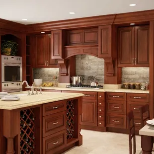 a large kitchen