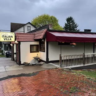 the front of the restaurant