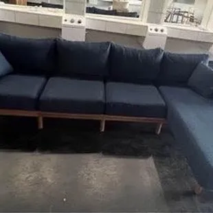 Custom Aero Sofa in Navy Blue Classic Weave