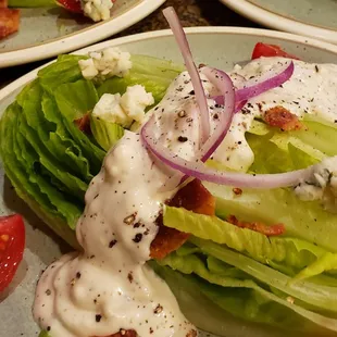 We had the best bacon bleu cheese wedge salad ever by FINEST CITY CHEFS!!!