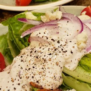 Roqueford cheese, bacon wedge salad