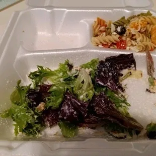 the lettuce taken from one chicken salad sandwich