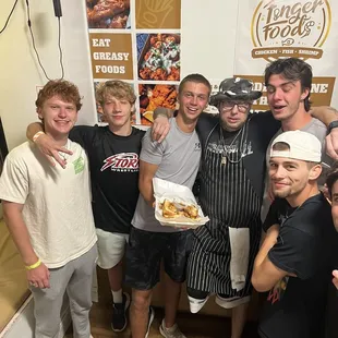 Chef Don and some regulars