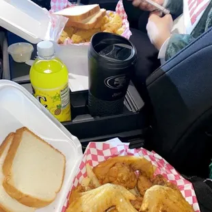 Fried chicken plate with fries