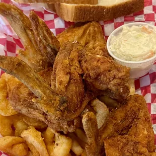 Wings and shrimp platter