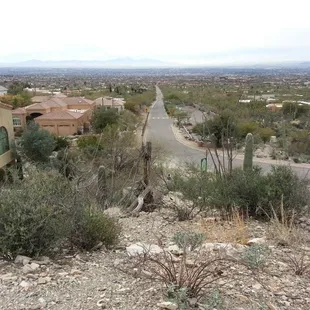 The view from Finger Rock trail to the city of Tucson!