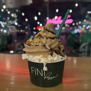 Banana with Chocolate &amp; Peanut Butter Italian Ice