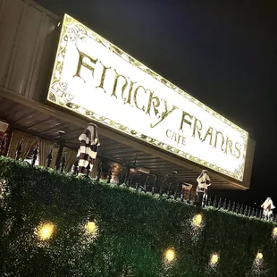 the front of the restaurant