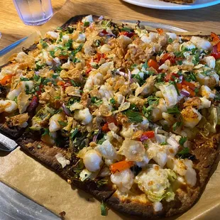 Thai Shrimp flatbread/pizza