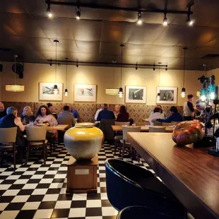 interior, sushi and sashimi