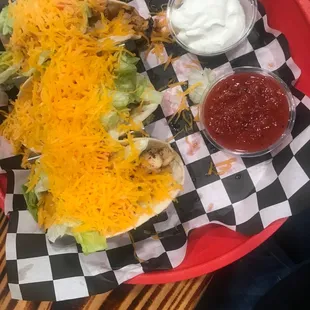 Street tacos- and they are huge and delicious!