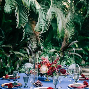 Beautiful set up for my jewel toned celestial wedding!
