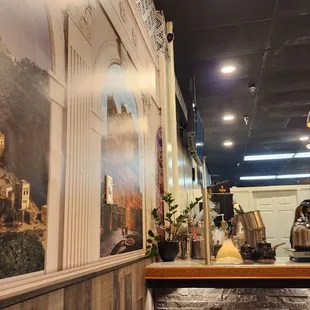 the interior of the restaurant