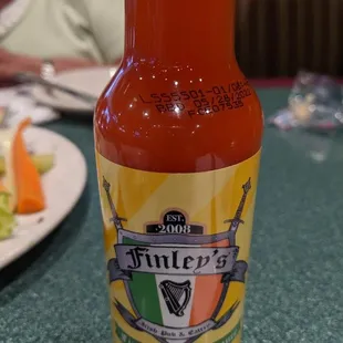 a bottle of sauce