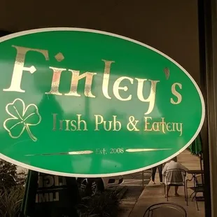 a green sign