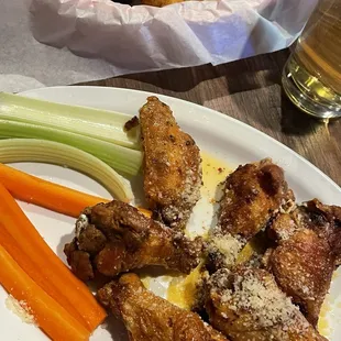 Garlic Parmesan Wings &amp; Mozzarella Sticks