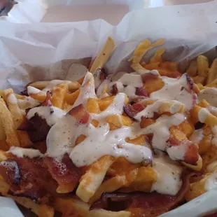 Bacon, cheese, ranch fries