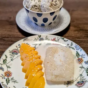 Coconut ice cream and Mango Sticky Rice!