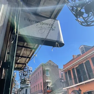 Street sign with a sun ray.