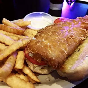 Bellybuster fish sandwich