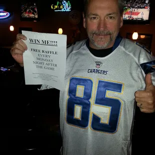 Monday night football giveaway