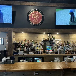 the bar and televisions