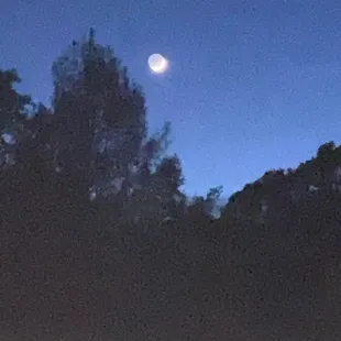 Nice crescent moon at 12:00am