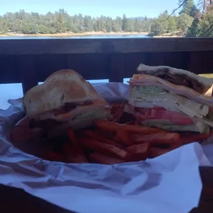 Frank's Mosquito Club with sweet potato fries