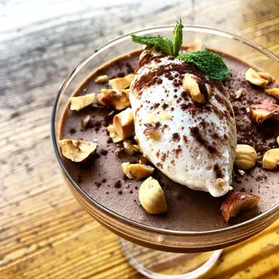 a dessert in a glass