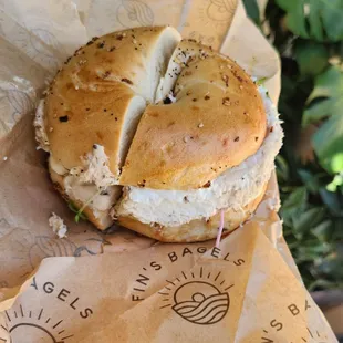 Finn&apos;s Bagel with smoked fish salad