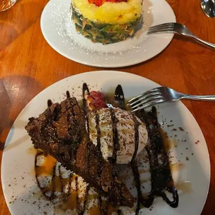 Chocolate Torte &amp; Pineapple Creme Brule