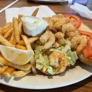 Crispy shrimp po boy. Very filling!