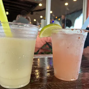 Piña Colada and  Mexican Candy Margarita