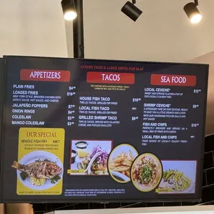 1/2 menu
