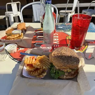 Lunch plates on the patio