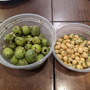 Castelvetrano Olives, Chickpea Salad