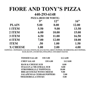 pizza prices