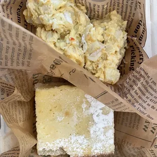 Deviled egg salad; Lemon Bar
